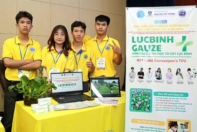In Vietnam, students transform water hyacinth into medical gauze